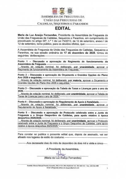 Junta de Freguesia prepara plano ambicioso para o futuro